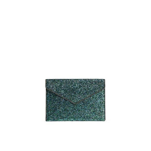 B-36. Rebecca Minkoff Mermaid Glitter Leo Clutch - Picture 1 of 1